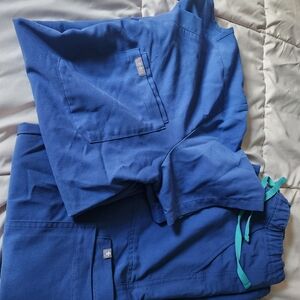 Figs Technical Comfort Blue Scrub Set